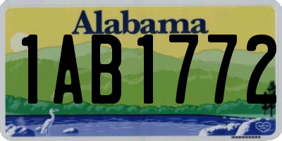 AL license plate 1AB1772