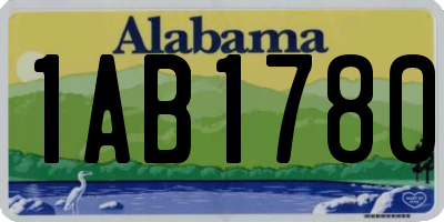 AL license plate 1AB1780