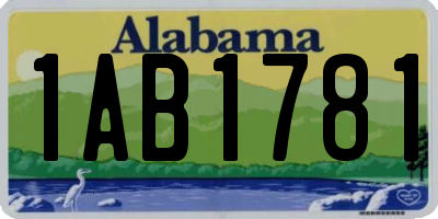 AL license plate 1AB1781