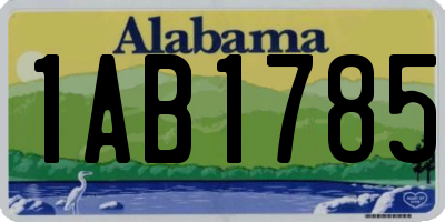 AL license plate 1AB1785