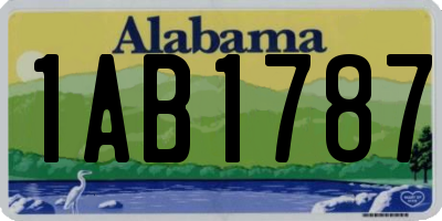 AL license plate 1AB1787