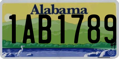 AL license plate 1AB1789