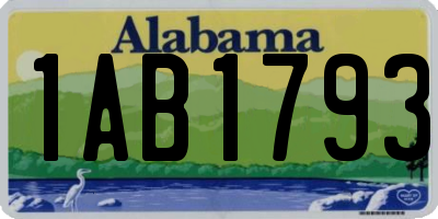 AL license plate 1AB1793