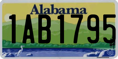 AL license plate 1AB1795