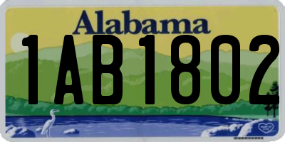 AL license plate 1AB1802