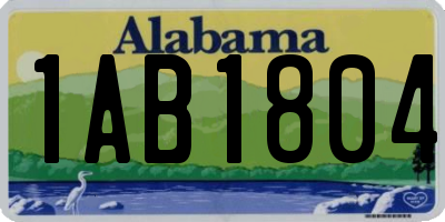 AL license plate 1AB1804