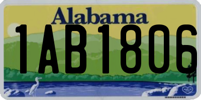 AL license plate 1AB1806