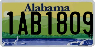 AL license plate 1AB1809