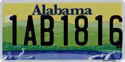 AL license plate 1AB1816