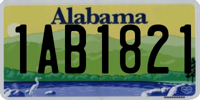 AL license plate 1AB1821