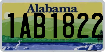 AL license plate 1AB1822