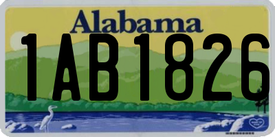 AL license plate 1AB1826