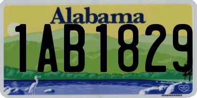 AL license plate 1AB1829