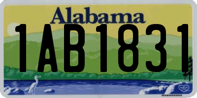 AL license plate 1AB1831