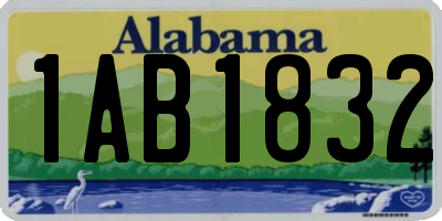 AL license plate 1AB1832