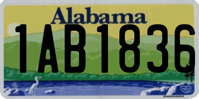 AL license plate 1AB1836