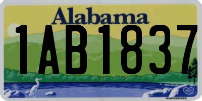 AL license plate 1AB1837