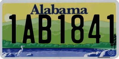 AL license plate 1AB1841