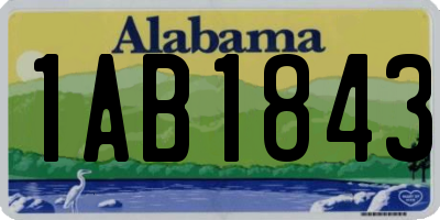 AL license plate 1AB1843