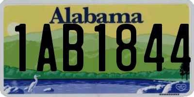 AL license plate 1AB1844