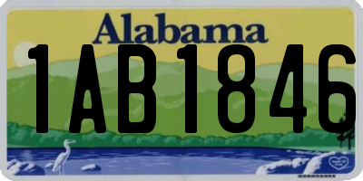 AL license plate 1AB1846