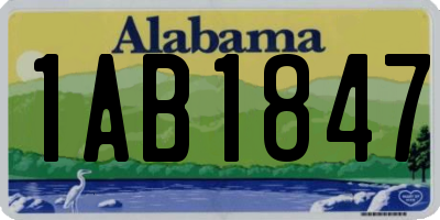 AL license plate 1AB1847