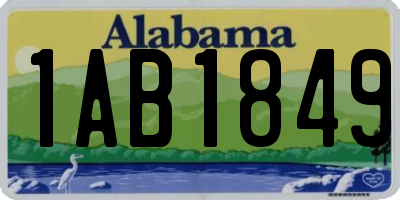 AL license plate 1AB1849