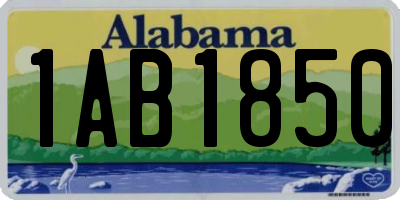 AL license plate 1AB1850