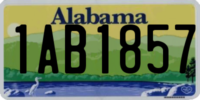 AL license plate 1AB1857