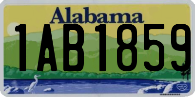 AL license plate 1AB1859