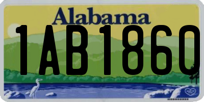 AL license plate 1AB1860