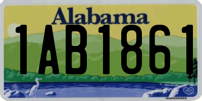 AL license plate 1AB1861