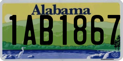 AL license plate 1AB1867