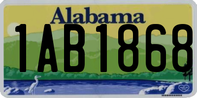 AL license plate 1AB1868