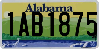 AL license plate 1AB1875