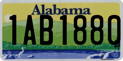 AL license plate 1AB1880