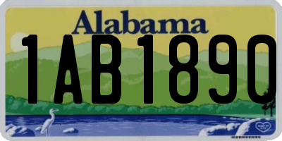 AL license plate 1AB1890