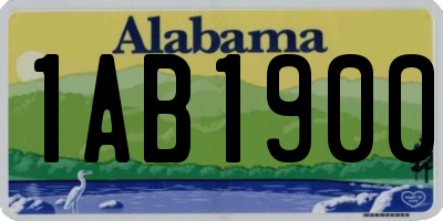 AL license plate 1AB1900