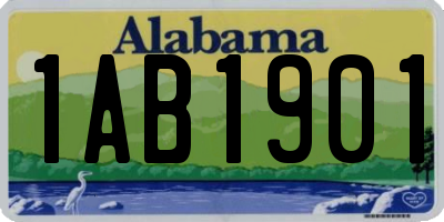 AL license plate 1AB1901