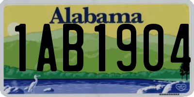 AL license plate 1AB1904