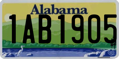 AL license plate 1AB1905