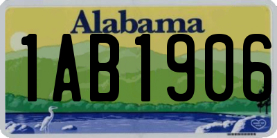 AL license plate 1AB1906