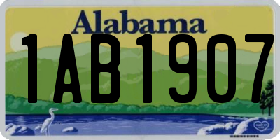 AL license plate 1AB1907