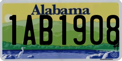 AL license plate 1AB1908