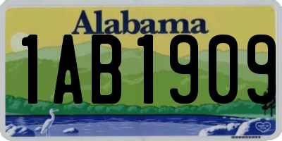 AL license plate 1AB1909