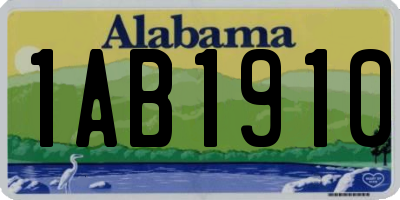 AL license plate 1AB1910