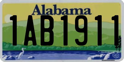 AL license plate 1AB1911