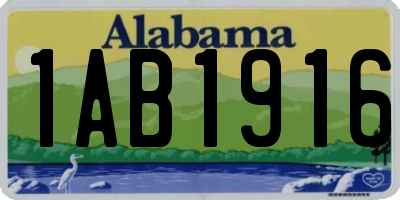 AL license plate 1AB1916