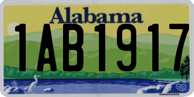 AL license plate 1AB1917