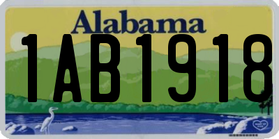 AL license plate 1AB1918